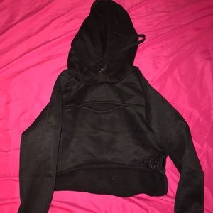 Gymshark raw edge cropped hoodie